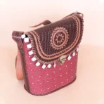 Traditional Coins Art | Handcrafted Leather Sling Bag